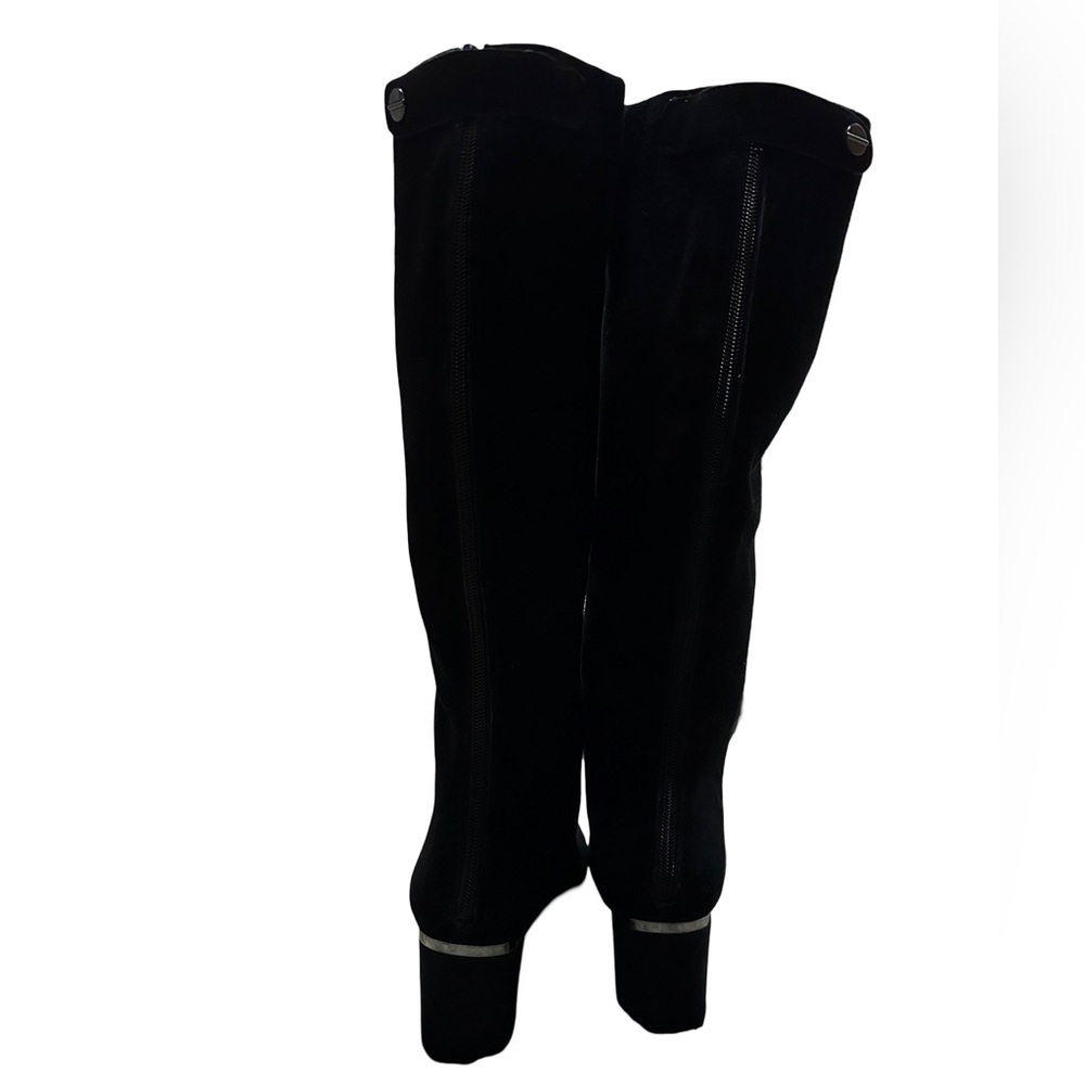 Alfani Faux Black Suede Over-the-Knee Boots Size 7 NWOT - Picture 2 of 9